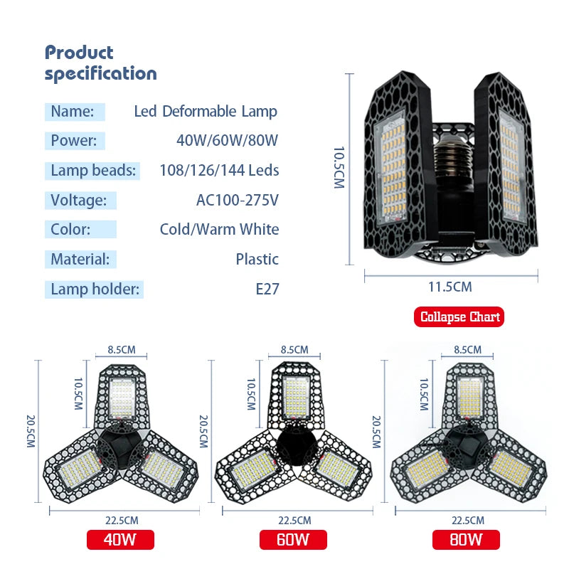 lampe led pliable noir grille hexagonale moderne e27 30000h 2000lm 85v265v cold warm white