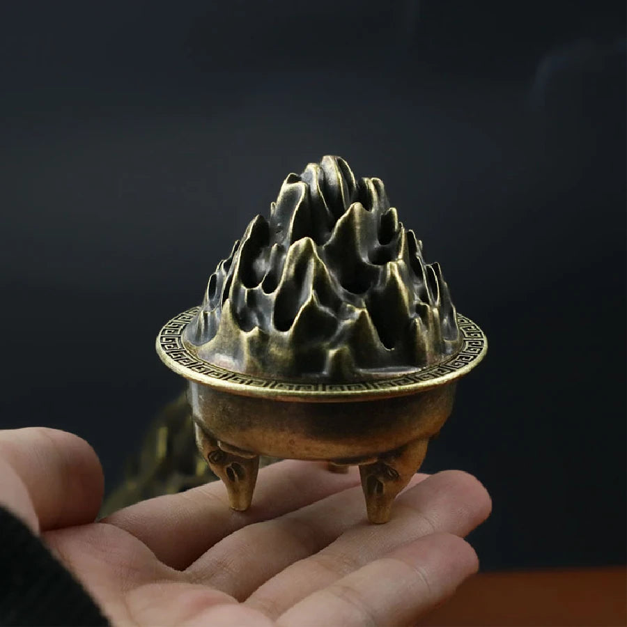 brûleur encens bronze spiderweb vintage censers couvercles pince cense setintérieur salon aromathérapie