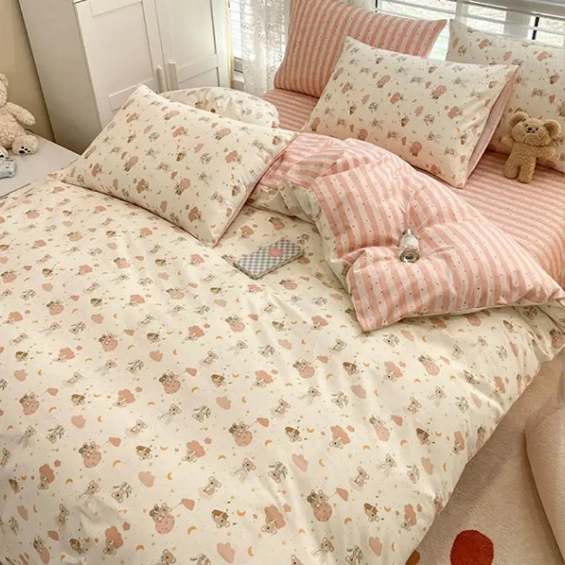 Drap plat complétant la parure de lit pour une décoration coordonnée