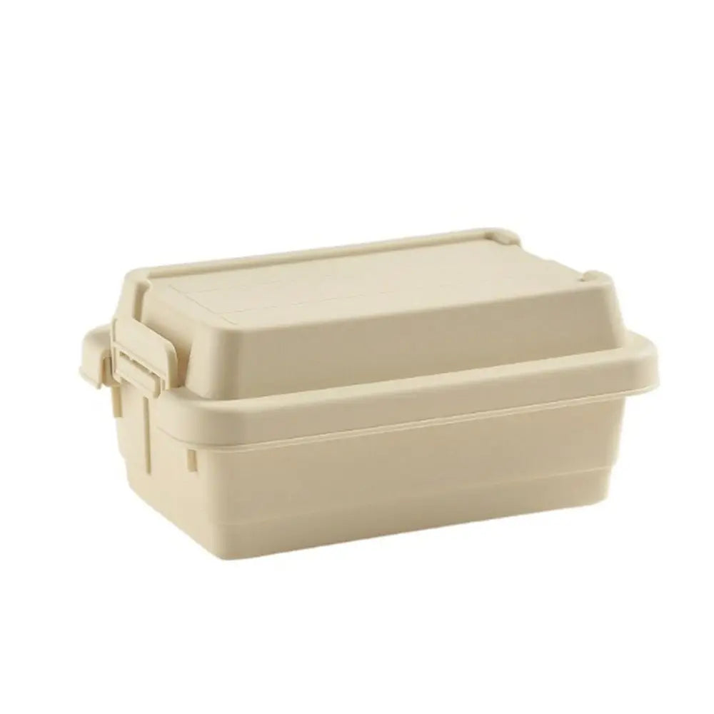 boîte rangement pratique beige vert olive pots conservation couvercle robuste plastique respectueux environnement