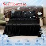 drap lit ajusté soie glacée uni satiné chambre moderne confortable frais