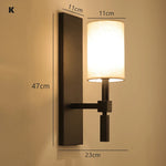 lampe murale moderne abat jour tissu noir blanc éclairage chambre salon entrée minimaliste