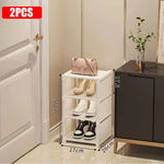 étagère chaussures moderne noir blanc matériau métal pp ps