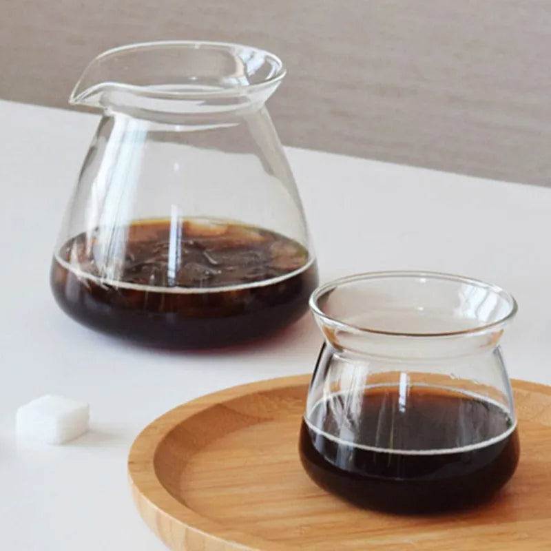ensemble verres transparents moderne 520ml 275ml plateau bois sucre cubes