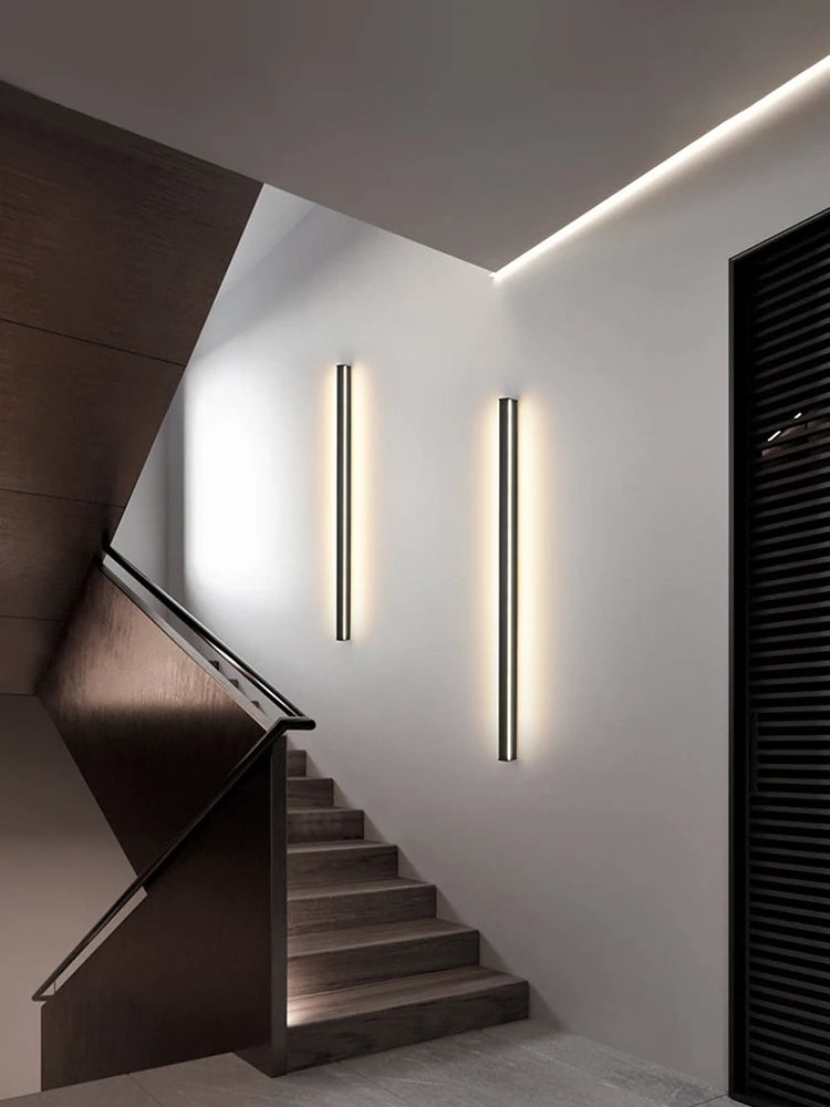 Lampes murales LED rectangulaires modernes noires blanches minimalistes 20 sources lumineuses