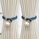 bracelets rideau moderne métal doré blanc rose bleu gris tissé fixations boules