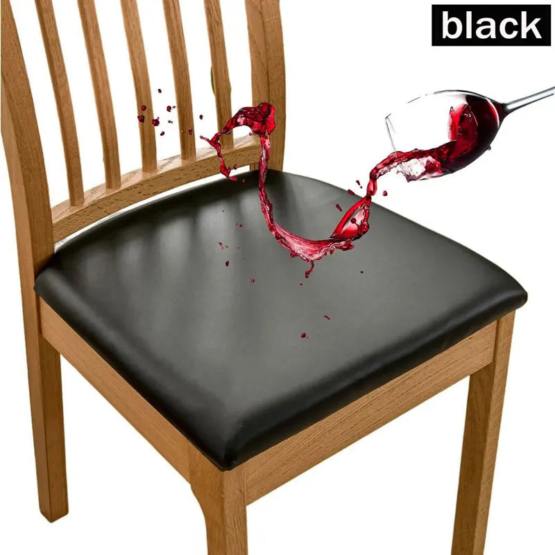 housses siège chaise cuir synthétique noir marron bleu clair moderne minimaliste élastique
