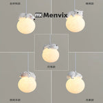 lampe suspendue animaux ours chien moderne intérieur enfant chambre salon blanc