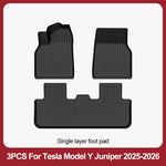 tapis sol voiture tesla model noir rayures horizontales moderne résistants lusure 10pcs sets