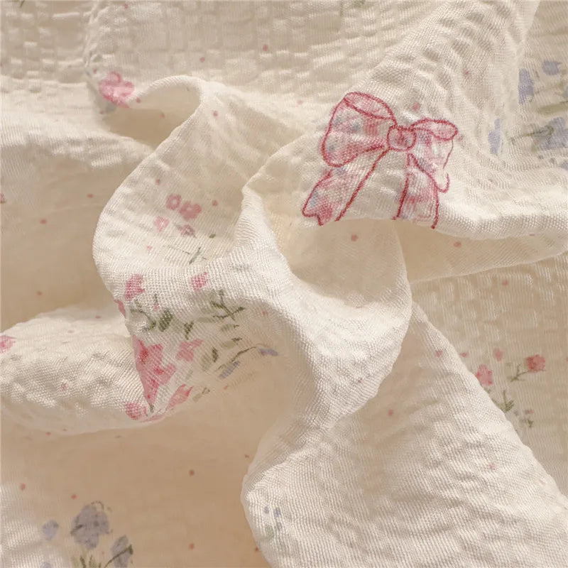 ensemble literie princesse housse couette drap taies oreiller fleurs roses romantique doux