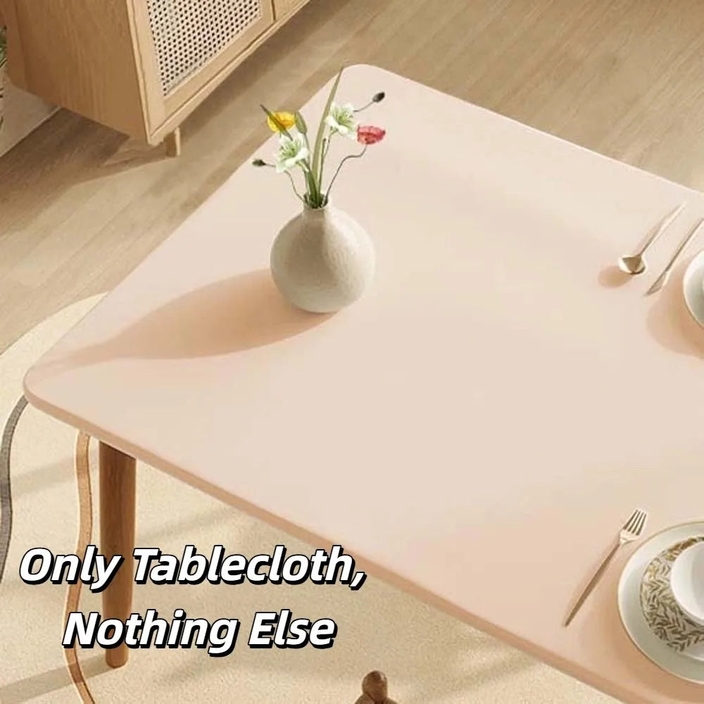 nappe table beige clair uni moderne anti dérapante lavable machine maison cuisine