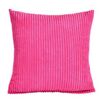 housse coussin carré peluche rayées moderne blanc bleu rouge vert gris rose