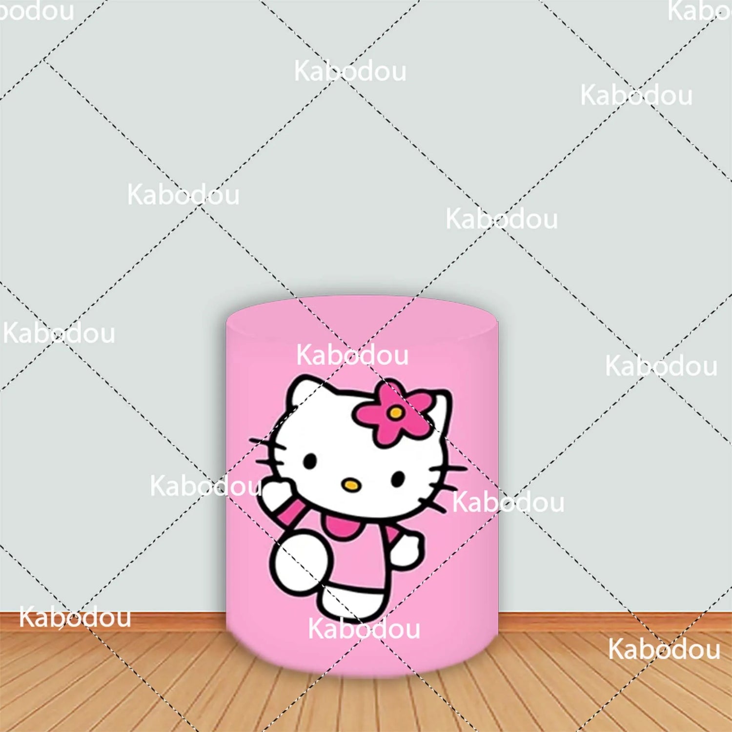 Toile ronde Hello Kitty pour baby shower