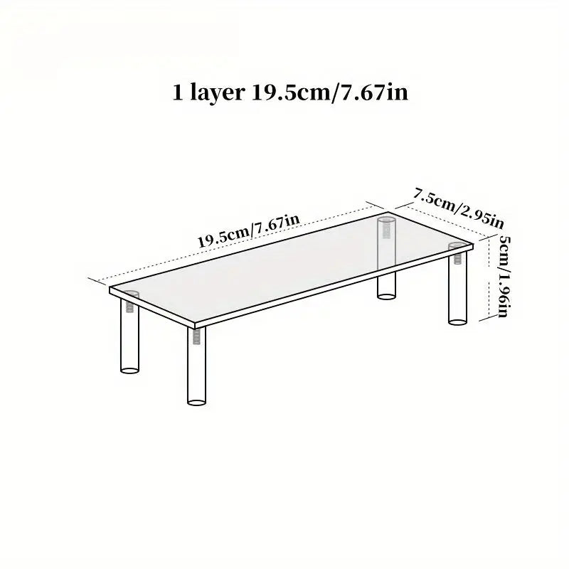 présentoir transparent acrylique support rangement vis fixations moderne cupcakes figurines