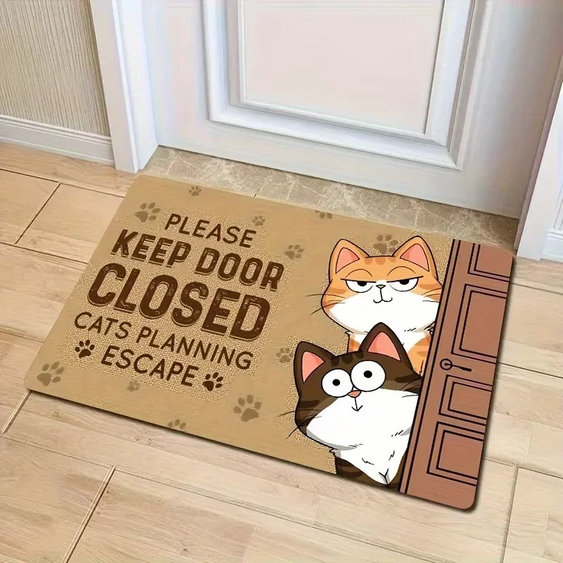 tapis porte dessin animé chats motifs anti dérapant facile entretien moderneintérieurextérieur