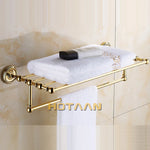 Accessoires salle bain ensemble doré classique porte serviettes rangement brosse dents poignée dorée serviette