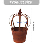 pots fleurs rustiques couronne forme adulte jardin balcon rouille vintage