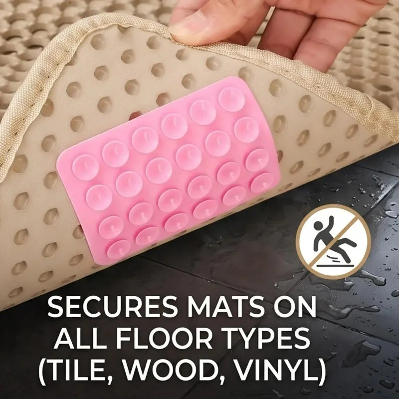 adhésifs antidérapants ventouses rose tapis moquette sol salle bain utilitaires amovibles lavables