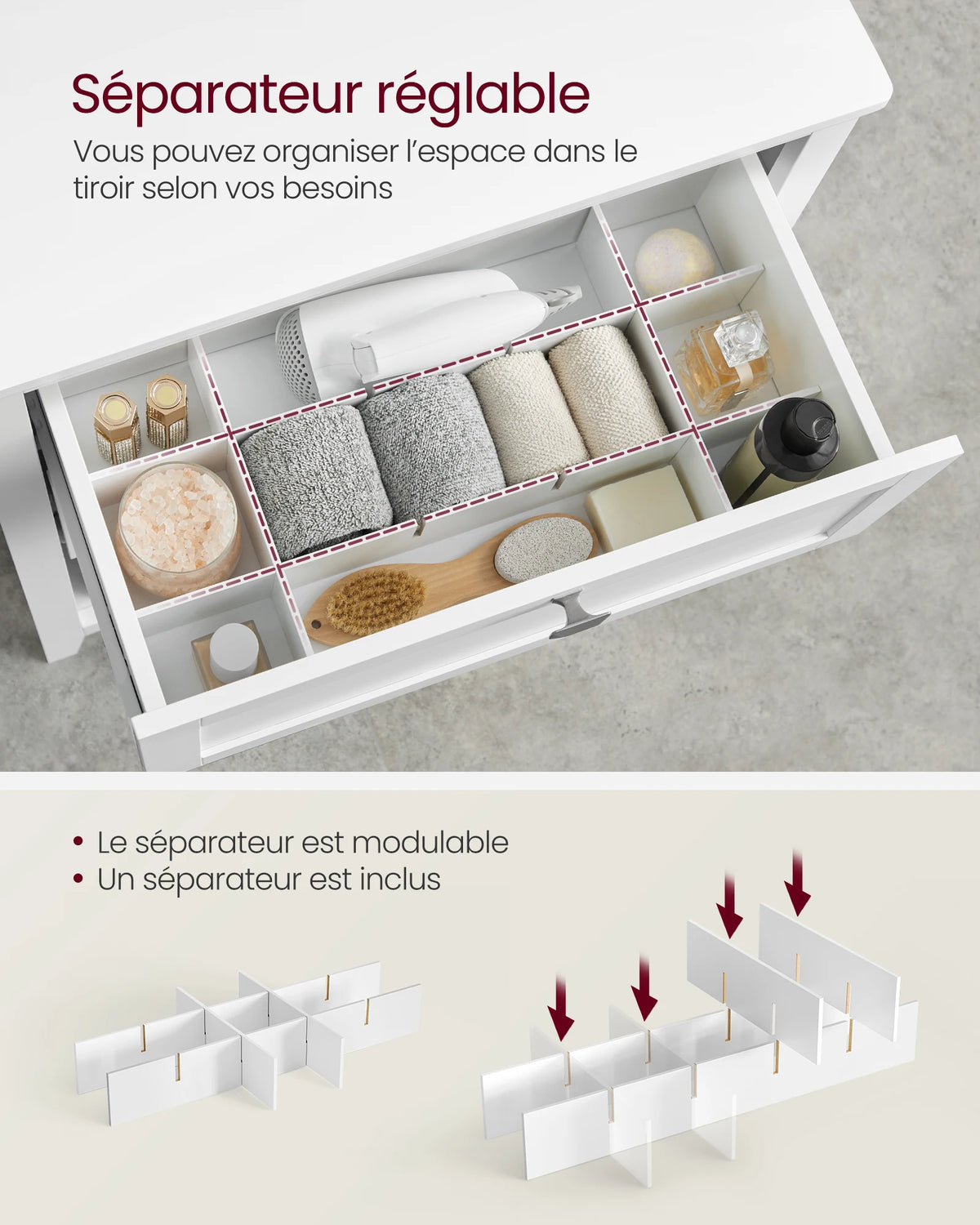 Meuble salle de bain design blanc Ombre Interieur