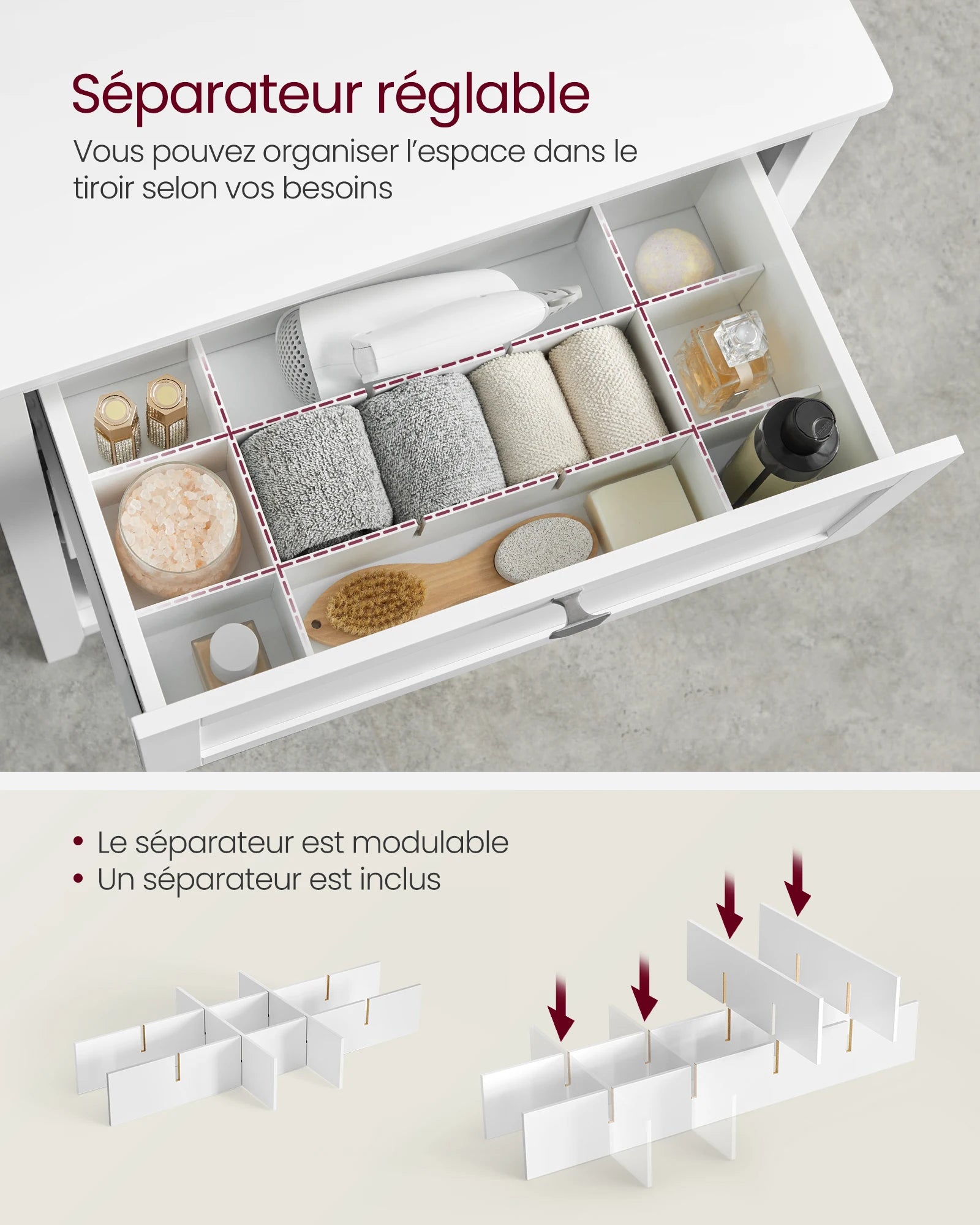 Meuble salle de bain design blanc Ombre Interieur
