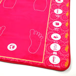 tapis prière islamique acrylique motifs géométriques kaaba moderne rose bleu marine