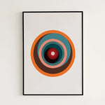 affiches abstraites géométriques cercles concentriques toile minimaliste maison salon opaque vertical
