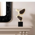 sculptures abstraites modernes bois céramique marron beige blanc noir decoration intérieur abstraite minimaliste