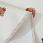 coussin bébé blanc imprimé animaux mignons absorbant humidité 70x90cm confortable doux