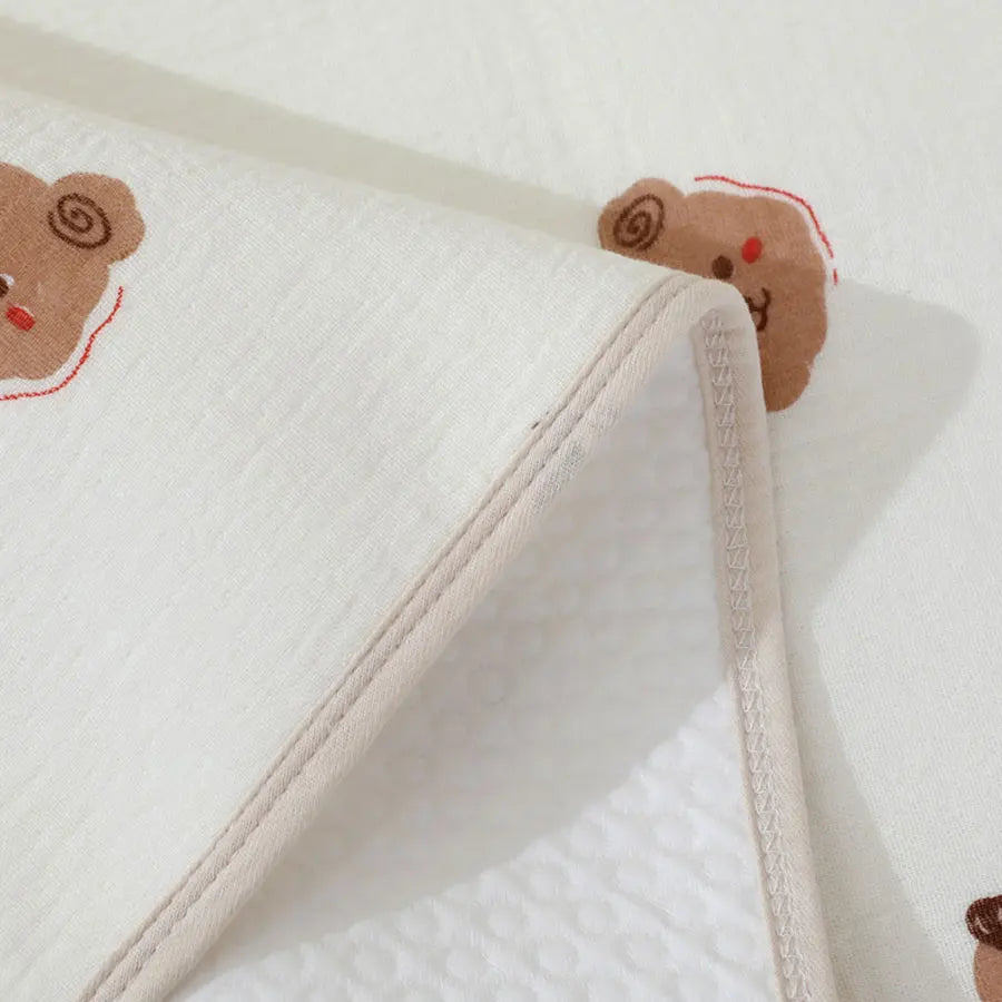 coussin bébé blanc imprimé animaux mignons absorbant humidité 70x90cm confortable doux