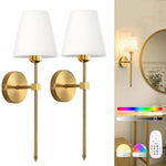 lampe murale moderne or blanc rechargeable abat jour led minimaliste chambre salon entrée