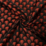 tissu polyester jacquard dragon rouge noir blanc vert rose gris texturé résistant