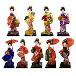 poupées geisha japonaises traditionnelles figurines ethniques résine décoratives accessoires traditionnels or broderies floraux