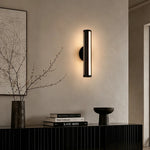 applique murale moderne noire cuir marron finition rectangulaire led fixée mur contemporain