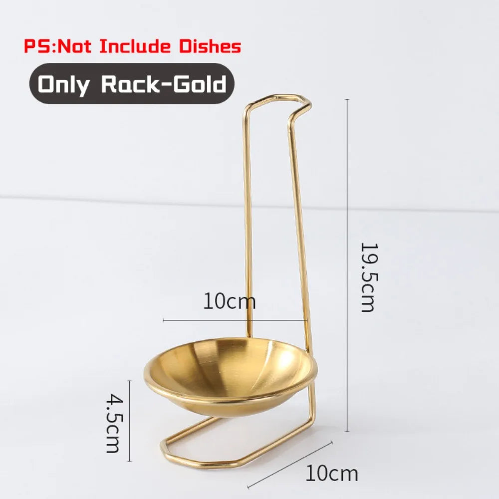 support cuillères bols argent or moderne fixation clips cuisine accessoires rangement vertical minimaliste