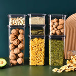 boîtes rangement alimentaires hermétiques plastique qualité alimentaire durable respectueux environnement transparentes couvercle noir clips