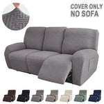 housse canapé inclinable gris jacquard moderne extensible poches fauteuil salon maison