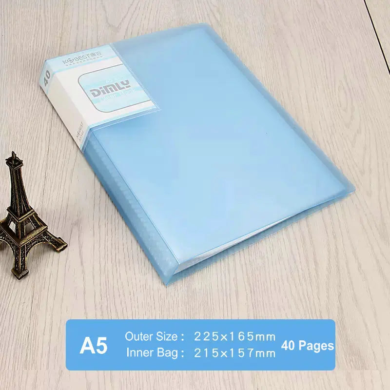 classeur transparent pvc a5 b5 organiseur documents scolaire scolaire moderne violet