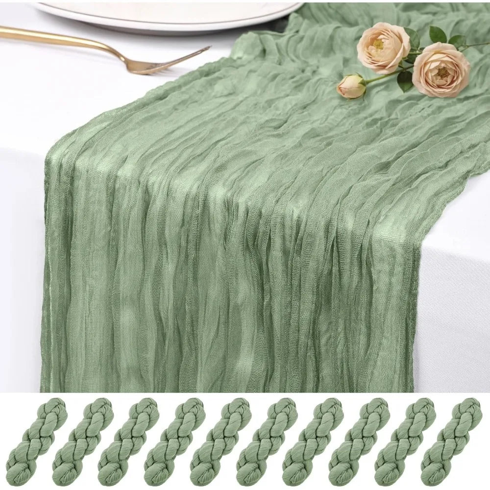 serviettes table plissées vert pastel réutilisables maison mariage festives modernes