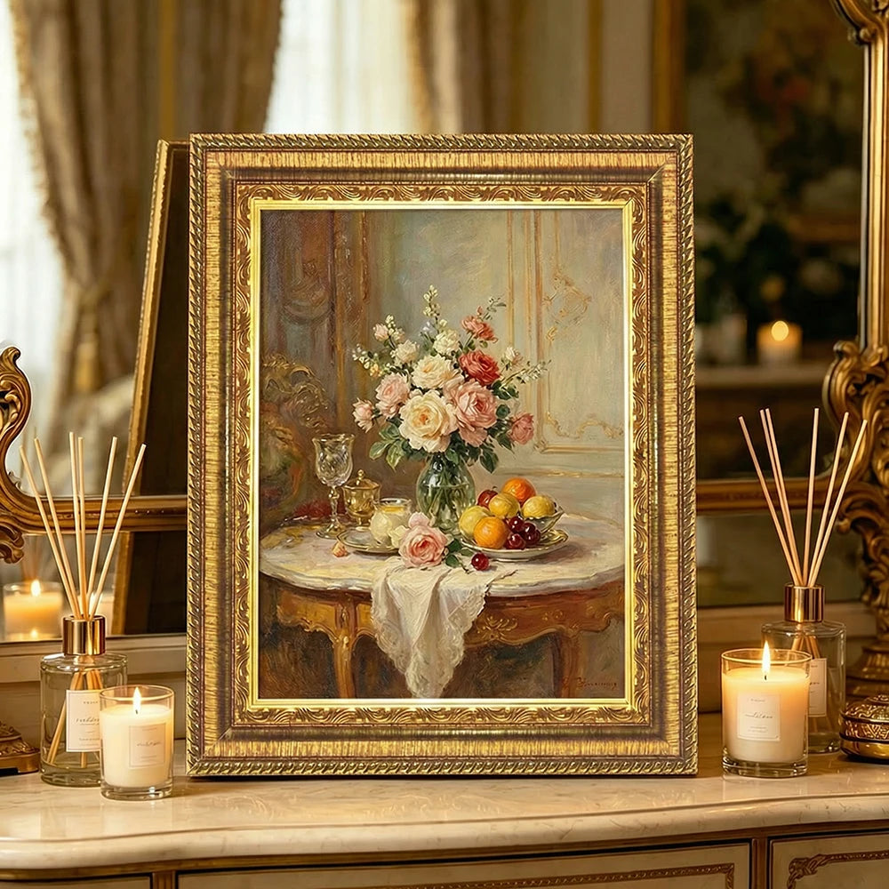 cadres photo or vintage classiques rectangulaires mdf acrylique decoration intérieure antique baroque