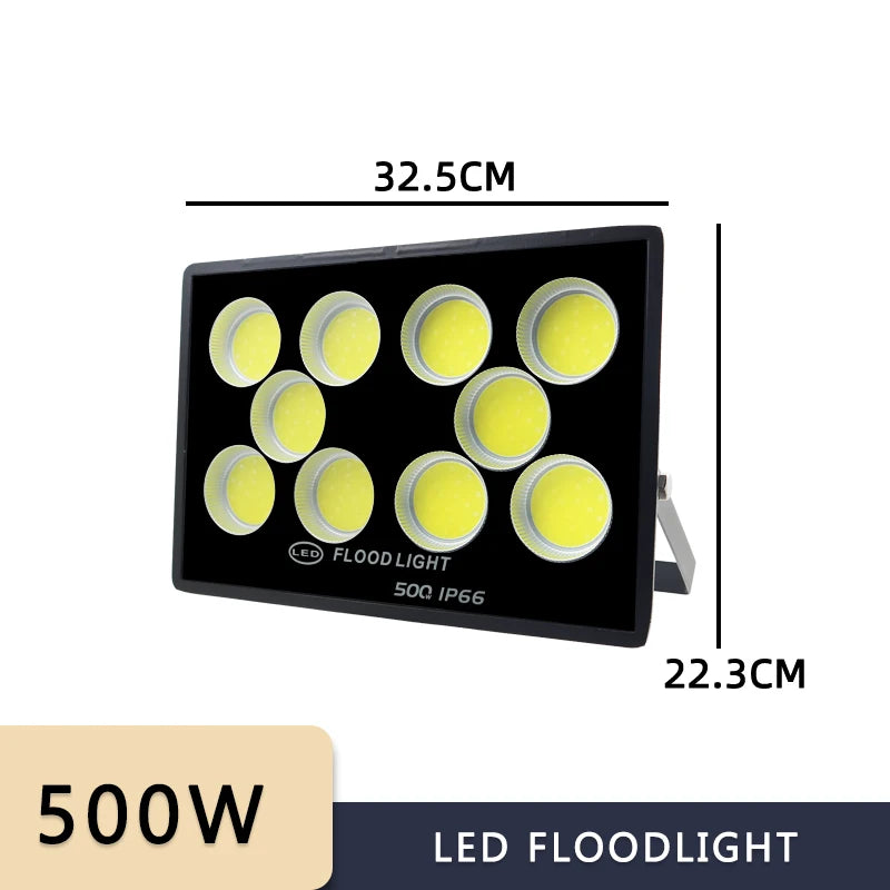 projecteur led ip66 étanche noir grille hexagonale moderne clips fixation 220v 100w 1000w