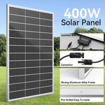 panneau solaire noir cellules solaires carrées industrielle technologie conversion énergie camping caravane maisonextérieur fixations