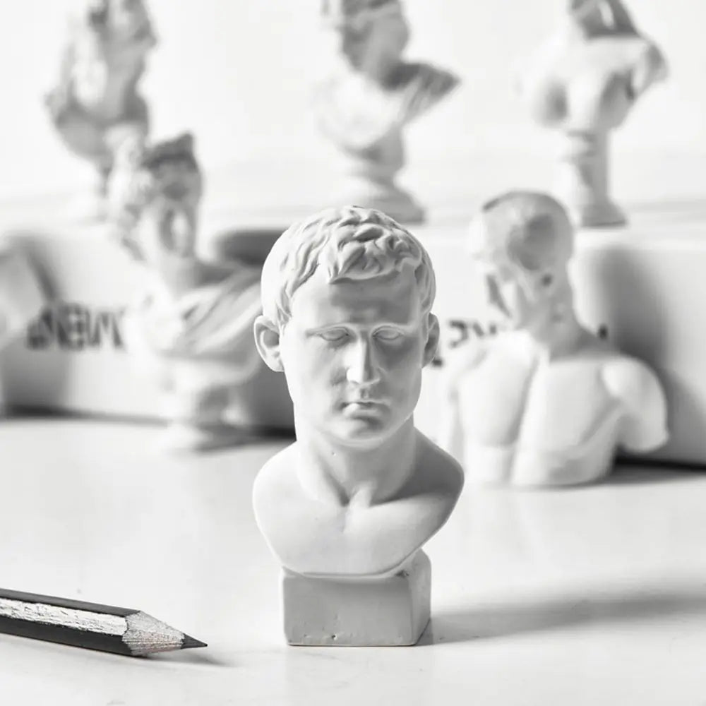 buste sculpté résine blanc classique agrippa aphrodite ares arias brutus david hermes moliere stgeorge