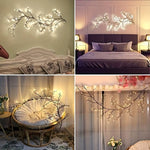 guirlande lumineuse branche naturelle 96 led noir blanc decoration moderne modes usb