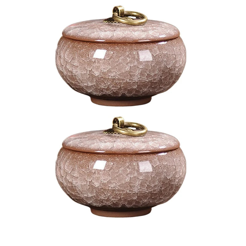 pots thé céramique texture craquelée anneau doré couvercle classique vert bleu rose marron clair