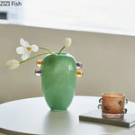vases verre texturé fleurs bougeoir orange citron bougie tableaux modernes