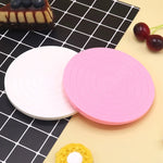 plateau decoration biscuits rose circles concentriques opaque moderne plastique diametre 14cm hauteur 15cm