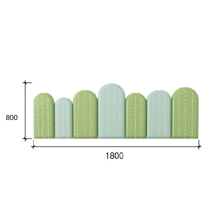 tête lit moderne motif feuilles verte gris chambre enfant décoration bois acajou ornemental intérieur
