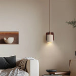 Suspension lumineuse pierre jaune travertin bois marron moderne minimaliste 2000 82000 lumens