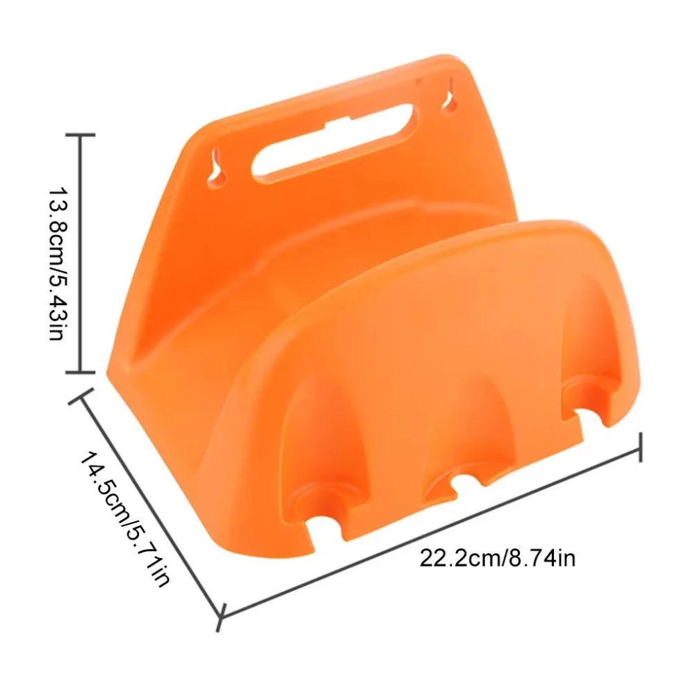 support mural tuyau arrosage bleu orange noir pistolet eau jardin utilitaireextérieur