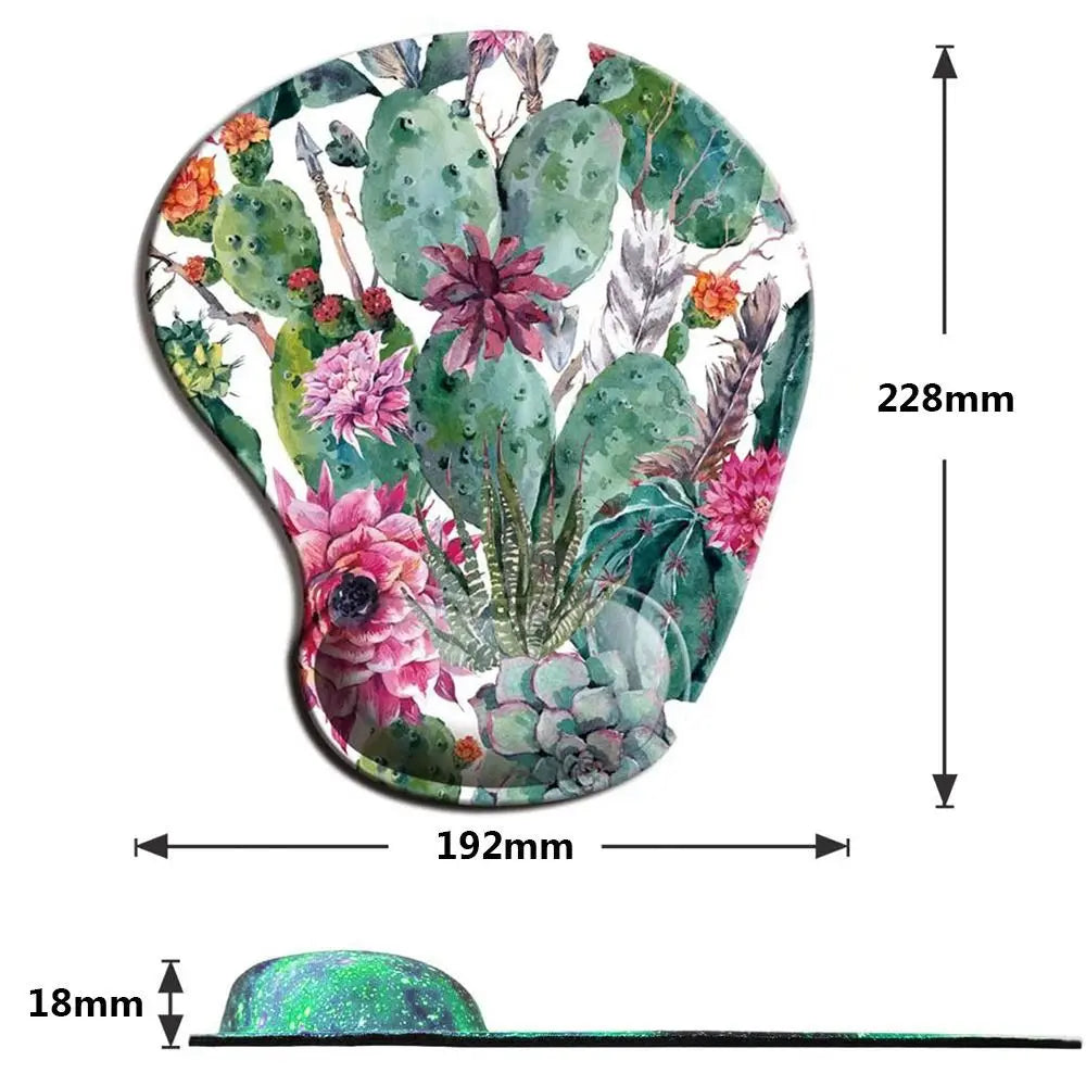 coussin souris ergonomique multicolore floral adhésif gamer portable abstraits motifs opaques